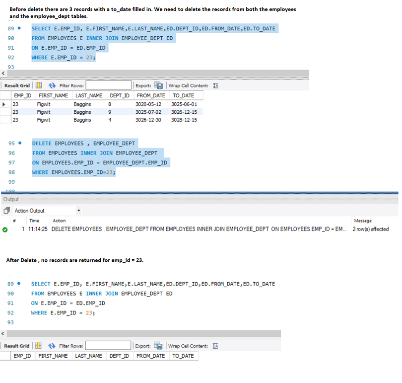 MySQL Delete Statement